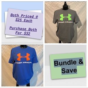2 Men’s Under Armour Tees